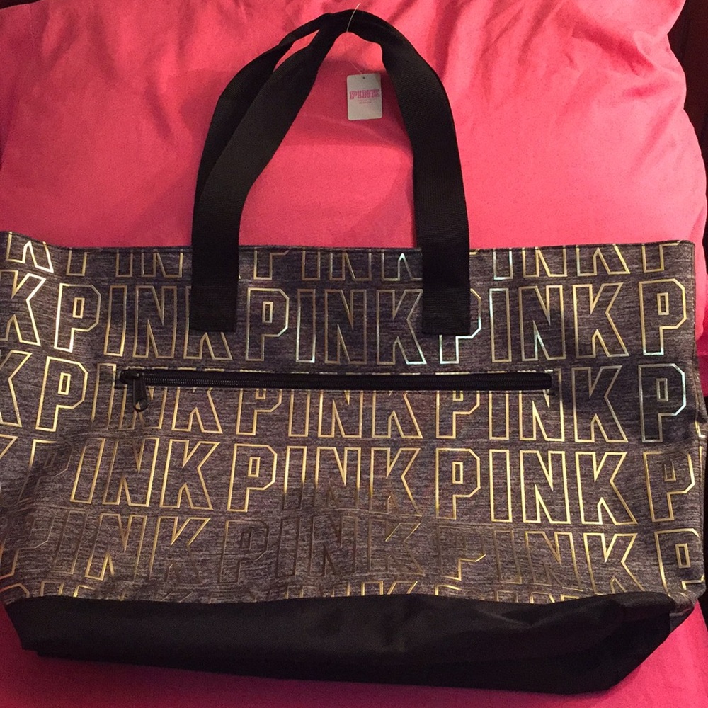 PINK zip sports bag
